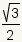 square root(3)/2