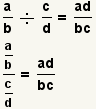 (a/b)/(c/d)= ()/(del anuncio a.C.)