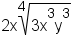 2x * 4 radical(3x^3y^3)