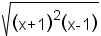 radical((x+1)^2(x-1))