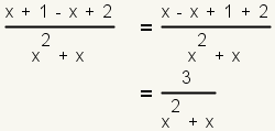 (x + 2 - x + 2))/(x^2 + x) = 4/(x^2 + x)