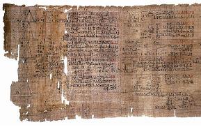 The Ahmes papyrus.