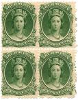 8 1/2 cent green stamp from Nova Scotia, 1860.