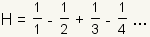 1 - 1/2 + 1/3 - 1/4 + ...