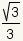 square root(3)/3