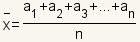 The arithmetic mean of set x equals the sum of the elements of x divided by the number of elements of x.