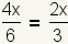 2x/6=x/3