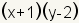 (x+1)(y-2)