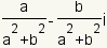a/(a^2+b^2)-b/(a^2+b^2)i