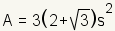 r=3(2+raíz cuadrada de 3)s^2