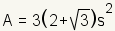 r=3(2+square root of 3)s^2