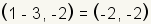 (1-3,-2)=(-2,-2)