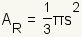Ar=(1/3)pi*s^2