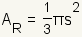 AR= (1/3) pi*s^2