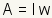 A=l*w