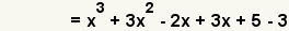 (f+g)(x)=x^3+3x^2-2x+3x+5-3