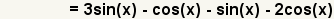 (p-q)(x)=3sin(x)-sin(x)-cos(x)-2cos(x)