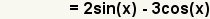 (p-q)(x)=2sin(x)-3cos(x)