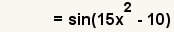 (g°f)(x)=sin(15x^2-10)