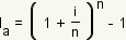 ia = (1+i/n)^n - 1