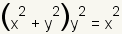 (x^2+y^2) y^2=x^2