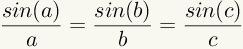 sin(a)/a=sin(b)/b=sin(c)/c