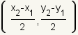 (((x2-x1)/2),((y2-y1)/2))