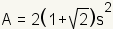 r=2* ( 1 + raíz cuadrado (2)) s^2