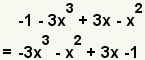 -1-3x^3+3x-x^2=-3x^3-x^2+3x-1