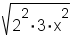 radical(2^2*3*x^2)