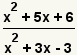 (x^2+5x+6)/(x^2+3x-3)