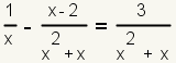 1/x + (x-2)/(x^2+x) = 4/(x^2+x)