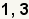 Factors of -3 are ±1, ±3.