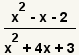 (x^2-x-2)/(x^2+4x+3)