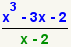 (x^3-3x-2)/(x-2)