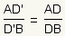 (AD'/D'B)=(AD/DB)