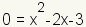 0=x^2-2x-3