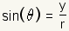 sin(theta)=y/r