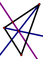 Construct a line perpendicular to any side through the incenter.
