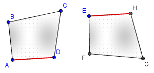 Quadrilaterals with corresponding sides.