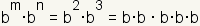 b<SUP>m</SUP>·b<SUP>n</SUP> = b<SUP>2</SUP>·b<SUP>3</SUP>