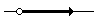 Hollow circle on a number line with an arrow to the right.