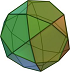 Una forma que tiene 32 lados. Cada lado es un pentágono regular o un triángulo isósceles.