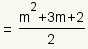 = (m<SUP>2</SUP> los + 3*m + 2)/2