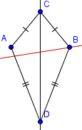 Kite from step 2 with the angle bisector of CBD.