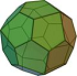 A shape having twenty-four pentagons as faces.