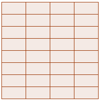 Tessellation of rectangles in the stack bond form.