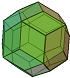 Una forma con 30 lados. Los romboides congruentes de los lados.