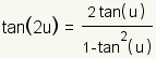 tan(2u)=(2tan(u))/(1-tan^2(u))